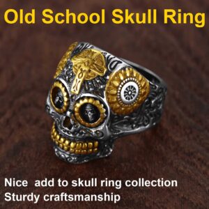 ChainsProMax Skeleton Ring Size 14 Gothic Rings for Women