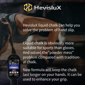 Hevislux Liquid Chalk. Improve Hand Grip for Gymnastic, Rock Climbing, Weightlifting. Quick-Drying Formula. Easy use, no Mess, Added Vitamin E. (250ml)