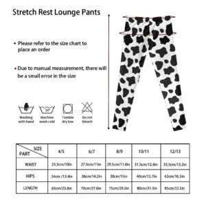 PZZ BEACH Cow Print Girls Active Legging Yoga Pants High Waist Tummy Control Dance Athletic Leggings