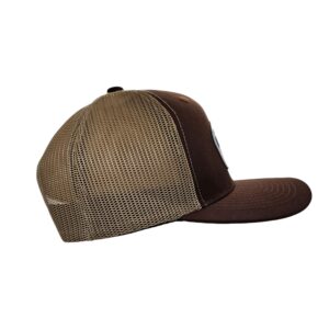 Glacier Trucker Hat w/National Park Woven Patch (Brown/Tan)