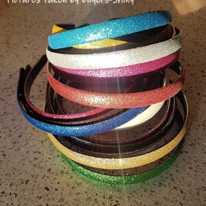 doboi 15 Colors Toddler Headbands Sparkle Plastic Headbands For Girls Glitter Thin Head Bands No Slip Fashion Girls Hard Toddler Hairbands