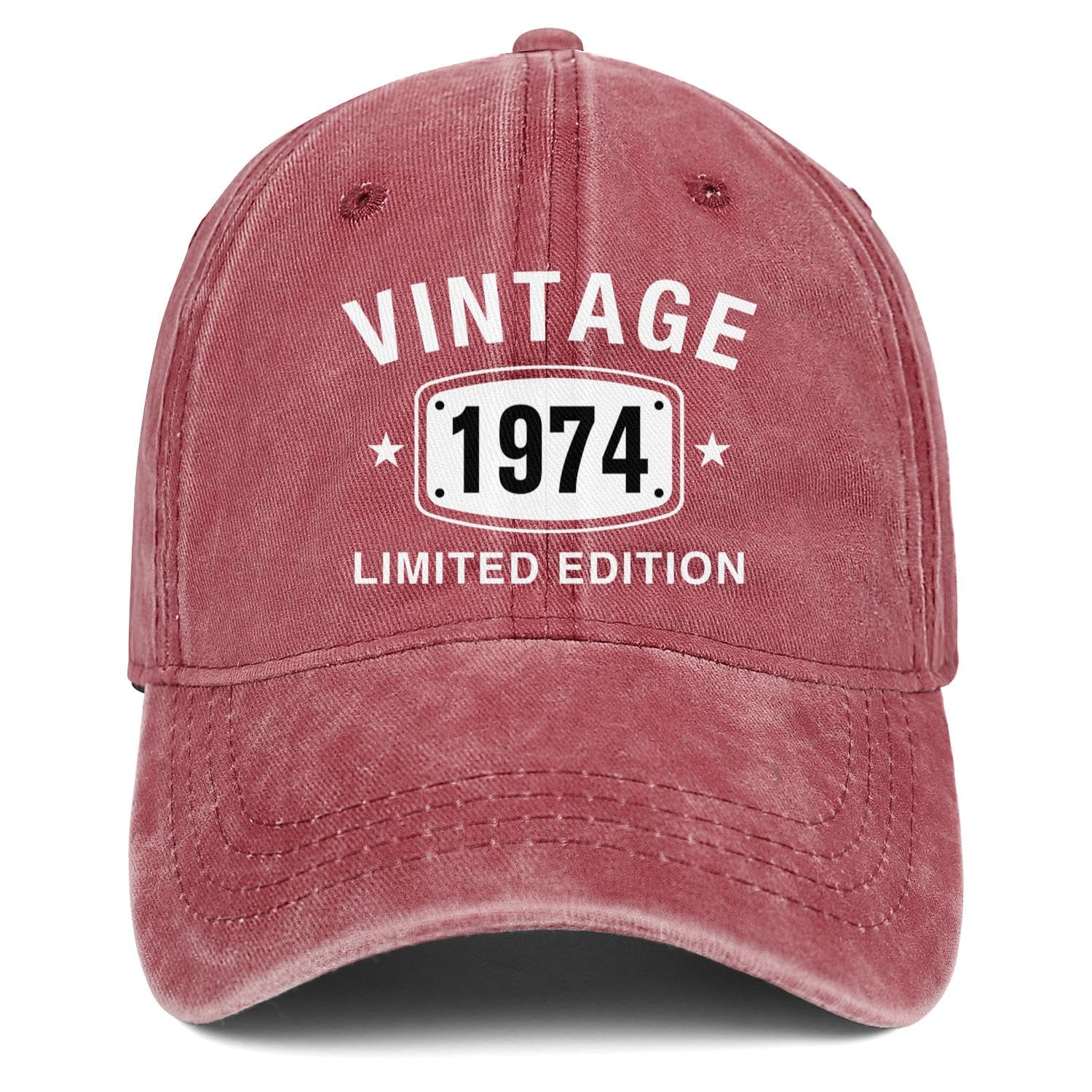 50th Birthday Gifts for Men Women Hats Vintage 1974 Limited Adition Red