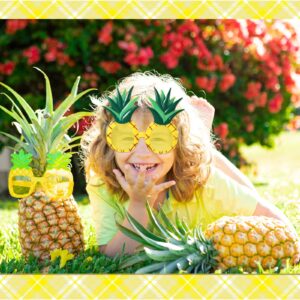 6 Pairs Pineapple Sunglasses Novelty Sunglasses Tropical Pineapple Glasses with 6 Styles, Hawaiian Sunglasses Fruit Shape Glasses Pineapple Party Favors for Summer Beach Luau Theme Party Accessories