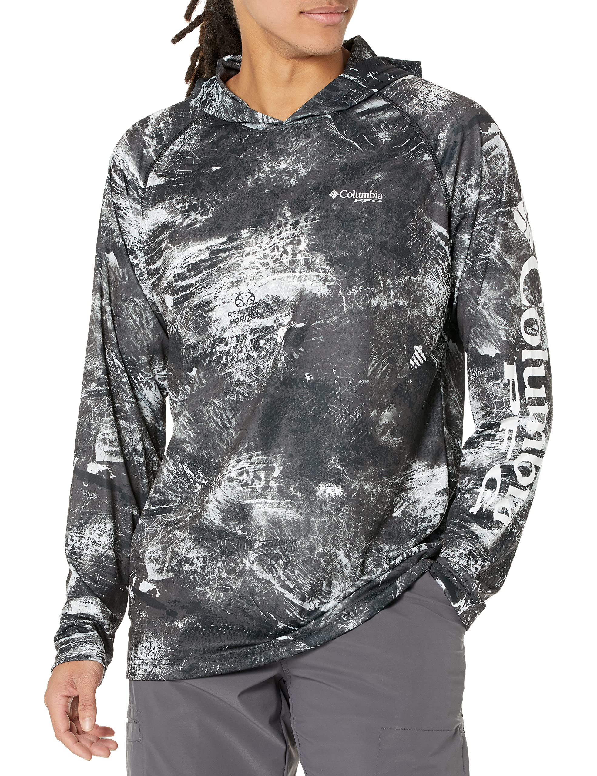 Columbia Men's Super Terminal Tackle Hoodie, Black Realtree Horizon, Medium