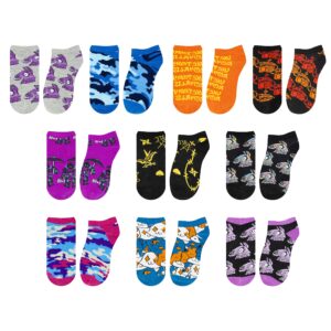 fortnite fortnight boys socks, 10-pack socks for boys with battle royale design, athletic socks for boys, socks for boys