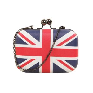 pretyzoom evening chain bag union jack flags national flag pattern bag clutch wallet for women crossbody ladies shoulder bags flag handbag clutch purse sling one shoulder u.k. women's