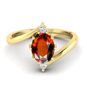 SirDaksh 6.50 Carat Natural Gomed Looes Gemstone Gold Plated Ring For Women's