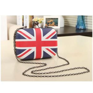 PRETYZOOM Evening Chain Bag Union Jack Flags National Flag Pattern Bag Clutch Wallet for Women Crossbody Ladies Shoulder Bags Flag Handbag Clutch Purse Sling One Shoulder U.k. Women's