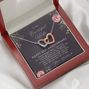 8th Wedding Anniversary Wife Gift – 8th Anniversary Necklace Gift For Wife – 8 Year Wedding Jewelry Gift For Her – 8 Year Anniversary Wedding Present – 8THV4-IH1