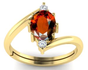 sirdaksh 6.50 carat natural gomed looes gemstone gold plated ring for women's