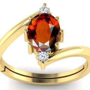 SirDaksh 6.50 Carat Natural Gomed Looes Gemstone Gold Plated Ring For Women's