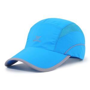 kozinu Running Hat Mesh Sports Cap Lightweight Quick Drying Runner Cap for Men Women Blue