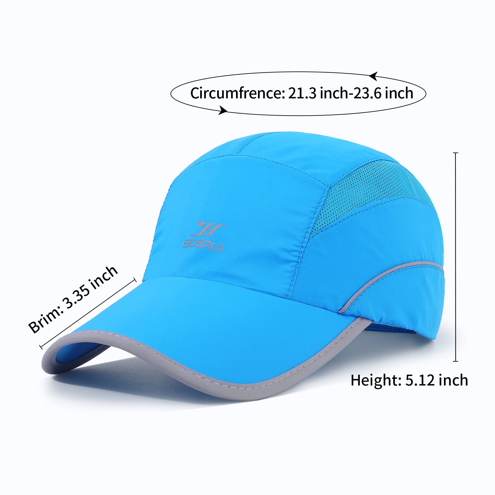 kozinu Running Hat Mesh Sports Cap Lightweight Quick Drying Runner Cap for Men Women Blue