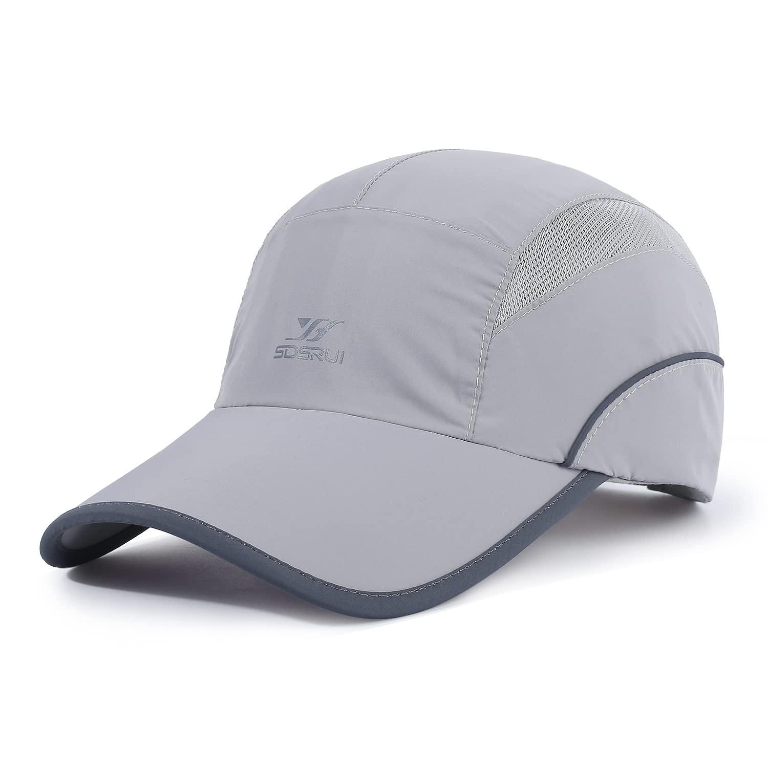 kozinu Running Hat Mesh Sports Cap Lightweight Quick Drying Runner Cap for Men Women Gray