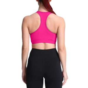 Aoxjox Twist Sports Bras for Women Workout Fitness Training Elegance V Neck Racerback Yoga Crop Tank Top (Rose Red, Small)