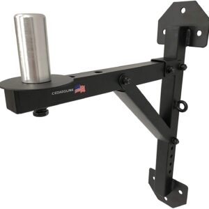 Cedarslink PA Speaker Wall Mount Brackets - 2 Pro-Audio Stands Post Holder DJ Stage Aluminum Peg Mount! Over 200 LB. Capacity!