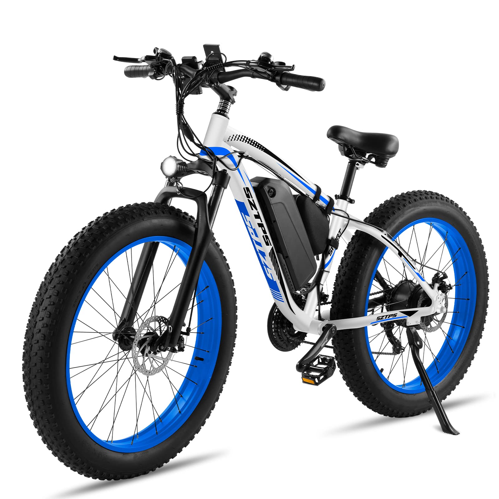 Electric Bike,26''Electric Bike for Adults with 48V 13Ah Removable Battery,750W Fat Tire Electric Bike,30 MPH Electric Mountain Bike,21 Speed E-Bike with Phone Charger Mount