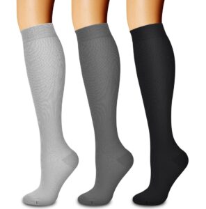 3 pack medical compression sock-compression sock for women and men-best for running,nursing,sports