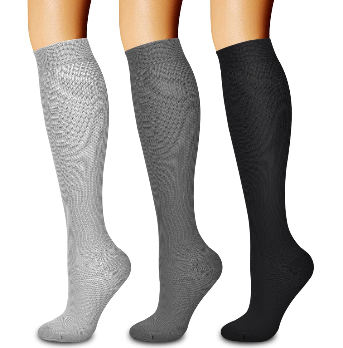 3 Pack Medical Compression Sock-Compression Sock for Women and Men-Best for Running,Nursing,Sports