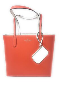 kate spade ava reversible tote tiger orange