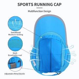 kozinu Running Hat Mesh Sports Cap Lightweight Quick Drying Runner Cap for Men Women Blue