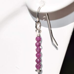 CHARGED Natural Ruby 925 Sterling Silver Designer Earrings + Selenite Charging Heart [Included]