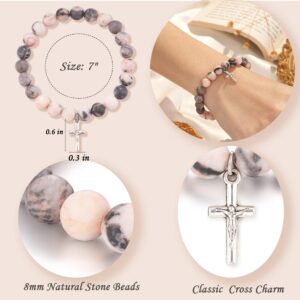 Dabem Christian Gifts for Women, Cross Bracelet Religious Gifts for Women, Easter Gifts for Women Adults, Inspirational Catholic Faith Gifts for Women