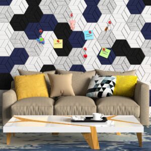 Self-Adhesive Acoustic Panels 12 Pack,Hexagon Pattern Sound Proof Foam Panels,High Density Sound Proofing Padding for Wall,Used for Home,Studio