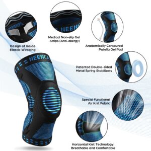 NEENCA Plus Size Knee Brace for Knee Pain, Knee Support with Side Stabilizers & Patella Gel Pad, Knee Compression Sleeve for Meniscus Tear, Arthritis Joint Pain Relief, ACL, PCL, All Sports. Plus Size