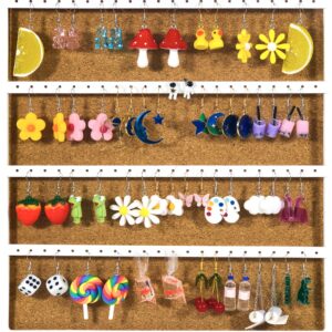 30 Pairs Weird Earrings Mushroom Fun Funny Kawaii Quirky Indie Crazy Novelty Cool Anime Aesthetic Earrings for Women Alt Jewelry Weirdcore Accessories Dangly Earrings Lot