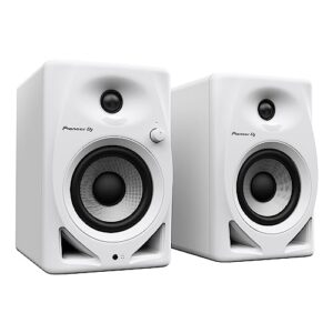 pioneer dj dm-40d-w 4-inch desktop active monitor speaker - white