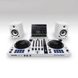 Pioneer DJ DM-50D-BT-W 5-inch Desktop Active Monitor Speaker Pair with Bluetooth - White