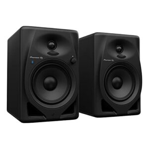 pioneer dj dm-50d-bt 5-inch desktop active monitor speaker pair with bluetooth - black