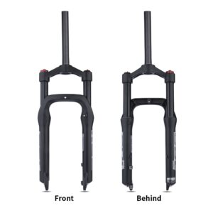 BOLANY Snow Beach Bike Suspension Fork 20 inch 4.0 Tire Fat Bicycle Air Front Fork Travel135mm (Manual)