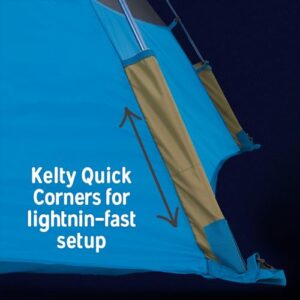 Kelty Ashcroft 2P Tent - 2 Person Camping Shelter with Full Coverage Rainfly, Lightweight Aluminum Poles, Camping Backpacking Festival Shelter