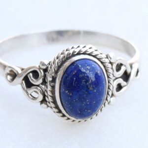 Lapis Lazuli Stone Ring 925 Sterling Silver Statement Ring For Women Handmade Rings Gemstone Christmas Promise Ring Size US 11 Gift For Her