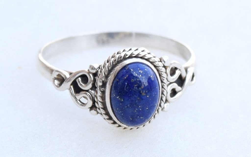 Lapis Lazuli Stone Ring 925 Sterling Silver Statement Ring For Women Handmade Rings Gemstone Christmas Promise Ring Size US 11 Gift For Her