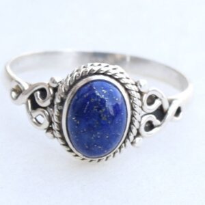 Lapis Lazuli Stone Ring 925 Sterling Silver Statement Ring For Women Handmade Rings Gemstone Christmas Promise Ring Size US 11 Gift For Her