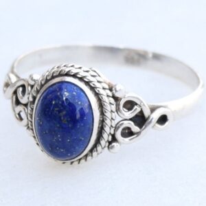 Lapis Lazuli Stone Ring 925 Sterling Silver Statement Ring For Women Handmade Rings Gemstone Christmas Promise Ring Size US 11 Gift For Her