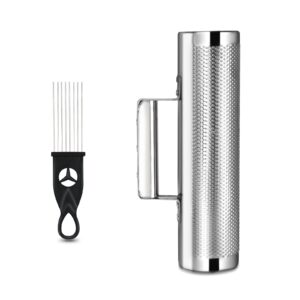 soulmate guiro 10"x3" metal guiro instrument stainless steel professional latin percussion guiro shaker instruments tool with scraper for live performance