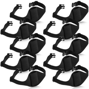 Mic Belt Mic Fitness Belt Adjustable Microphone Black Fitness Instructor Microphone Strap Belt Belts for Fitness (10 Pieces)