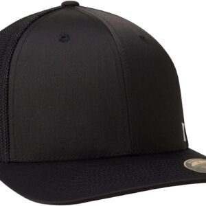 Hurley Men's Caps - Mini Icon Mesh Panel Baseball Cap - Fitted Hats for Men, Size Large-X-Large, Black