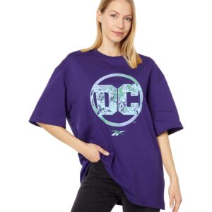 Reebok Men's Standard Graphic Tee, DC Comics Logo/Dark Orchid, XX-Large