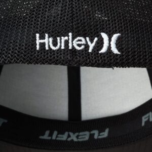 Hurley Men's Caps - Mini Icon Mesh Panel Baseball Cap - Fitted Hats for Men, Size Large-X-Large, Black