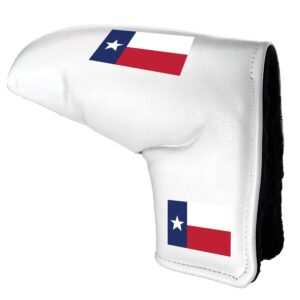 Team Golf Texas Flag - Printed Team Golf Tour Blade Putter Cover (White), Fits Most Blade Putters, Scotty Cameron, Taylormade, Odyssey, Titleist, Ping, Callaway