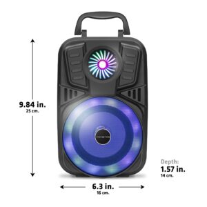 Singsation Karaoke Machine, 5.0 Portable Bluetooth 4" Speaker Dynamic Loudspeaker, Ultimate Karaoke Home System, LED Party Lights for Kids and Adults, Rechargeable Speaker with FM Radio, SD/TF Card