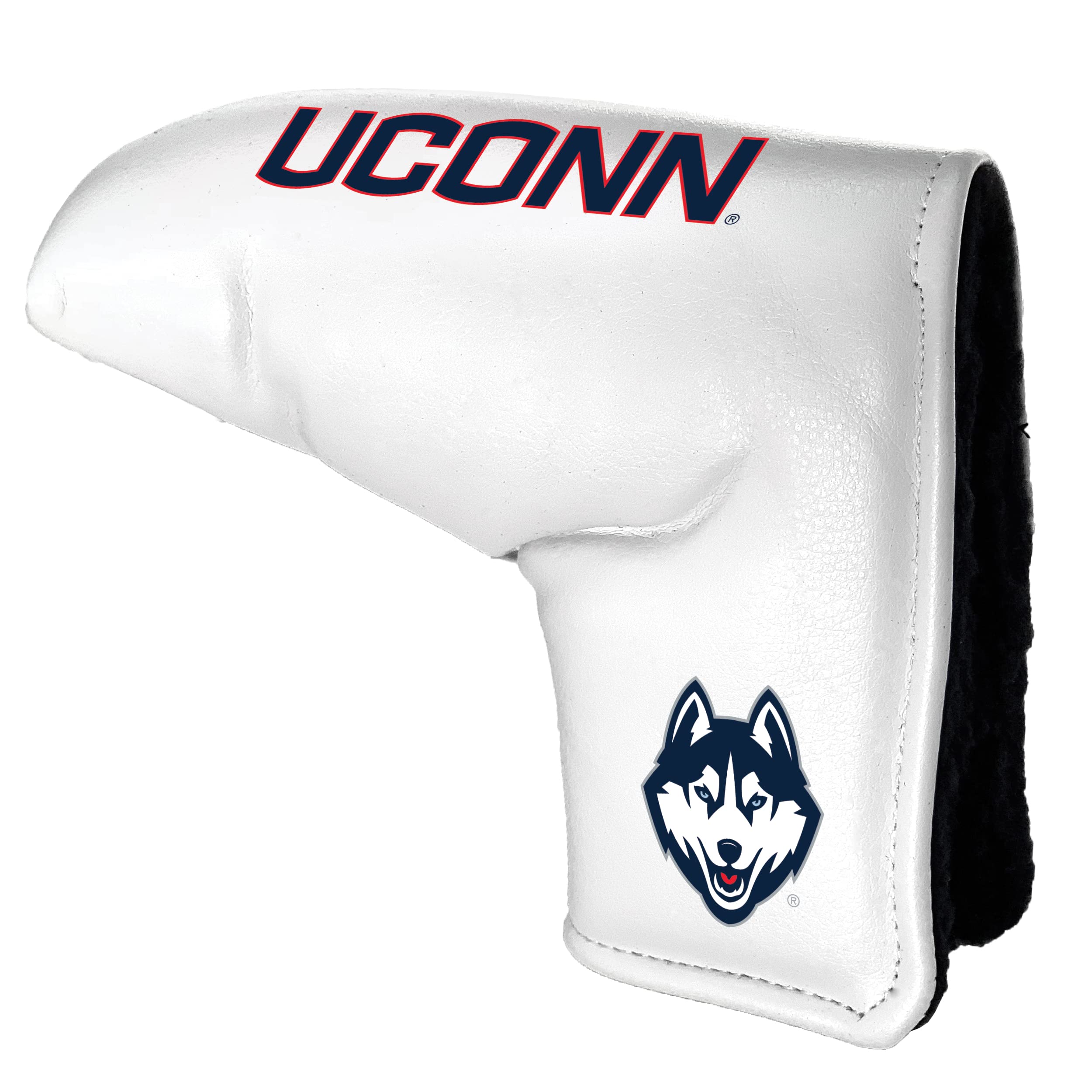 Team Golf NCAA Connecticut Tour Blade Putter Cover (White), Fits Most Blade Putters, Scotty Cameron, Taylormade, Odyssey, Titleist, Ping, Callaway