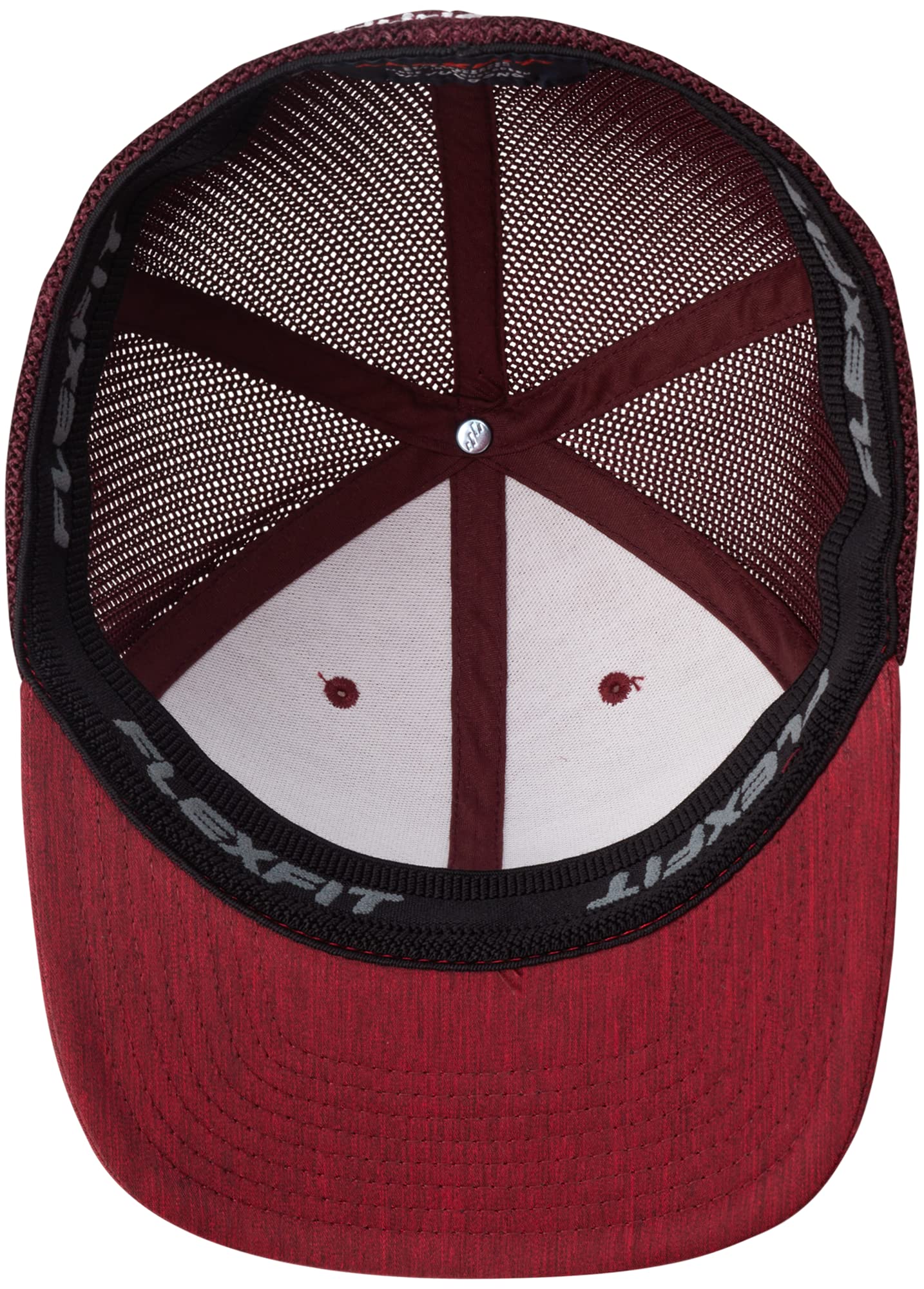 Hurley Men's Caps - Mini Icon Mesh Panel Baseball Cap - Fitted Hats for Men, Size Large-X-Large, Noble Red