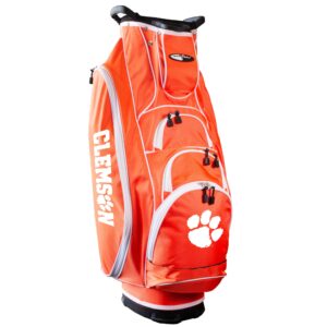 team golf ncaa clemson albatross golf bag lightweight, 10-way club divider, spring action stand, insulated cooler pocket, velcro glove and umbrella holder & lift assist handles