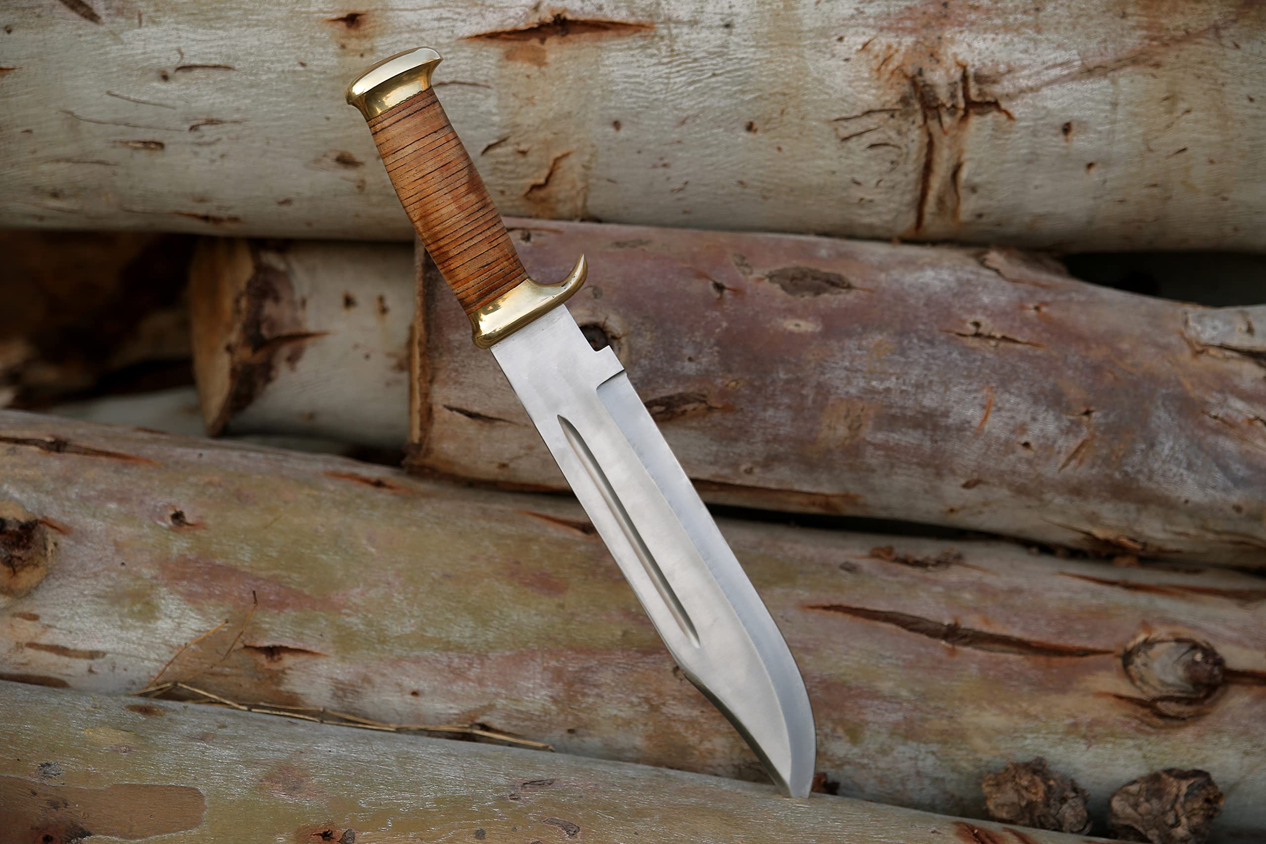 19 Inches High Carbon Steel Stainless Steel Blade with Brass Clip Guard and Pommel Knives | Camping Hunting Outdoor Survival Knives | Birthday Anniversary Xmas Gifts